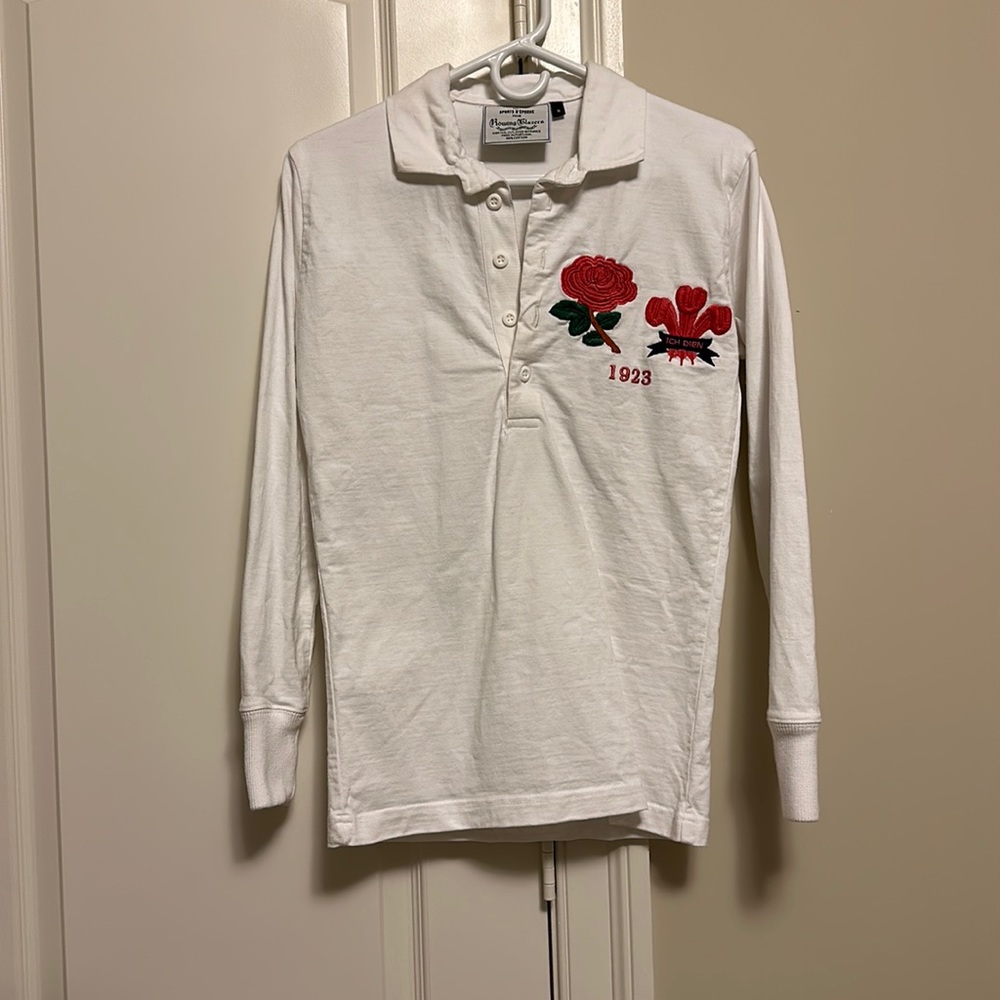 Rowing Blazers white long sleeved polo top